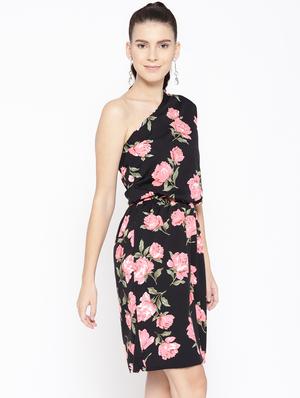 single shoulder floral blouson dress - 16663610 - Standard Image - 2