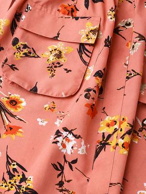 tie back floral off shoulder dress - 16663625 - Standard Image - 5