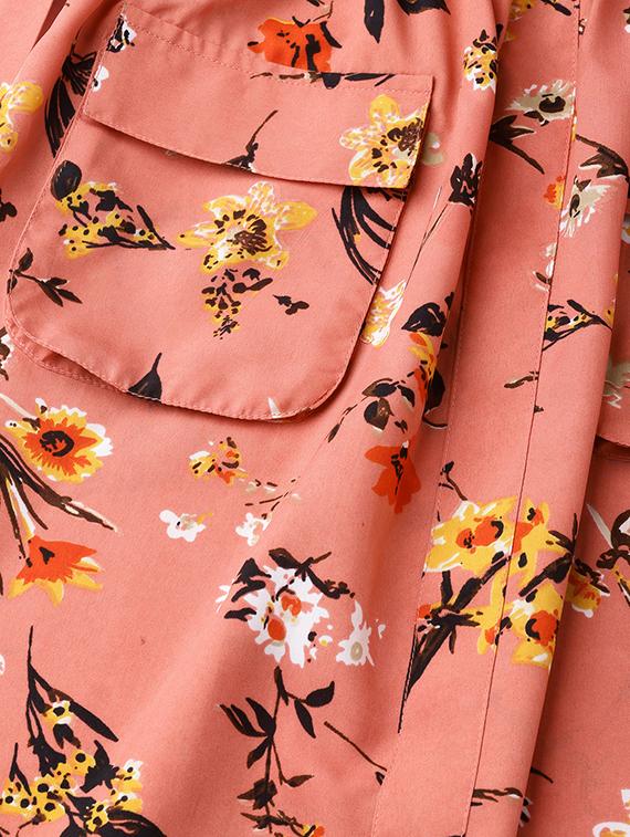 tie back floral off shoulder dress - 16663625 - Zoom Image - 5