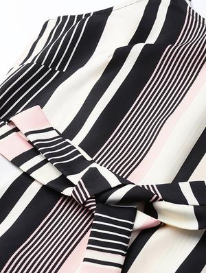 tie front striped sheath dress - 16663638 - Standard Image - 5