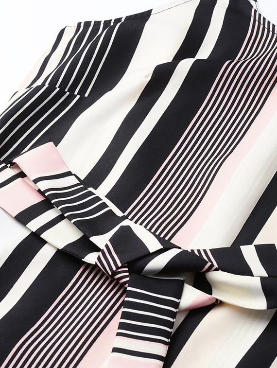 tie front striped sheath dress - 16663638 - Zoom Image - 5