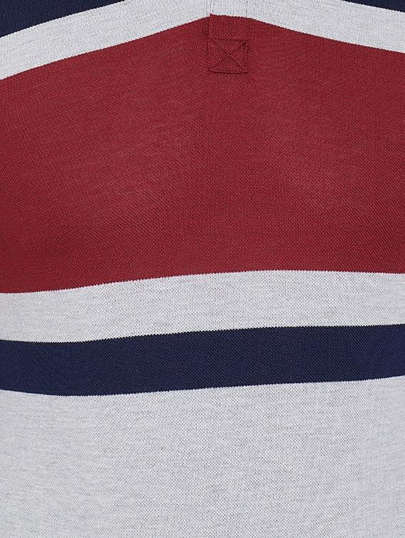grey striped polo t-shirt - 16663713 - Zoom Image - 5