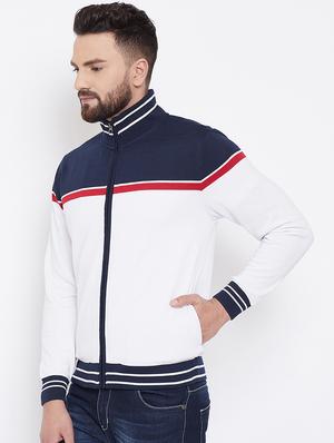 white color block sweatshirt - 16663718 - Standard Image - 2