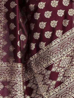 zari work banarasi saree with blouse - 16663810 - Standard Image - 2
