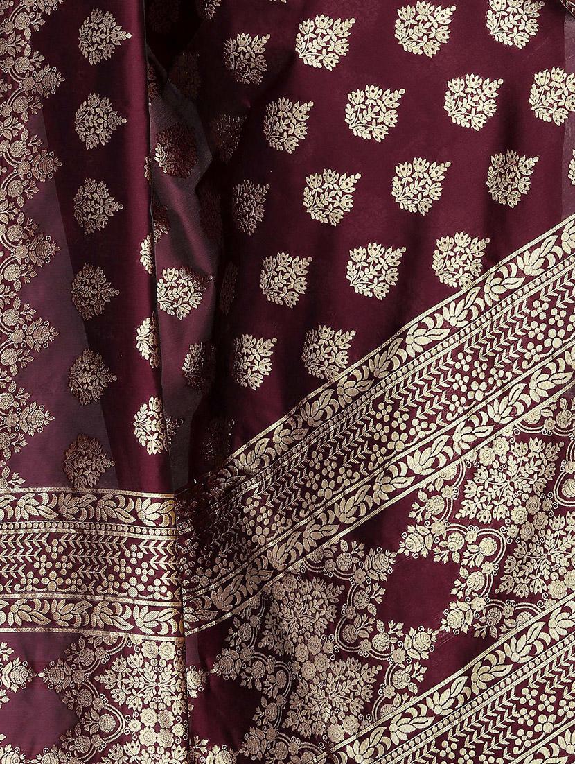 zari work banarasi saree with blouse - 16663810 - Zoom Image - 2