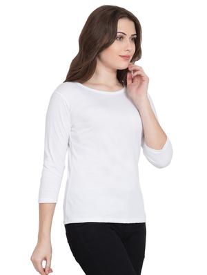 round neck solid tee - 16663947 - Standard Image - 2