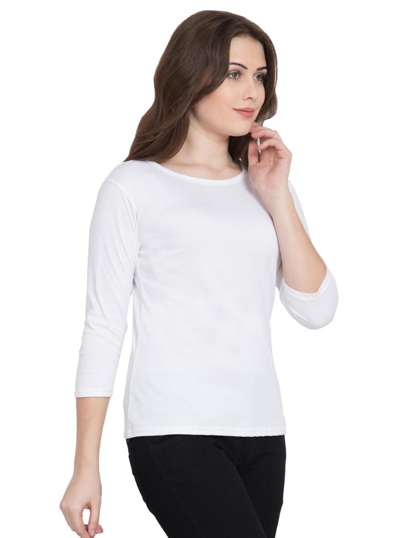 round neck solid tee - 16663947 - Zoom Image - 2