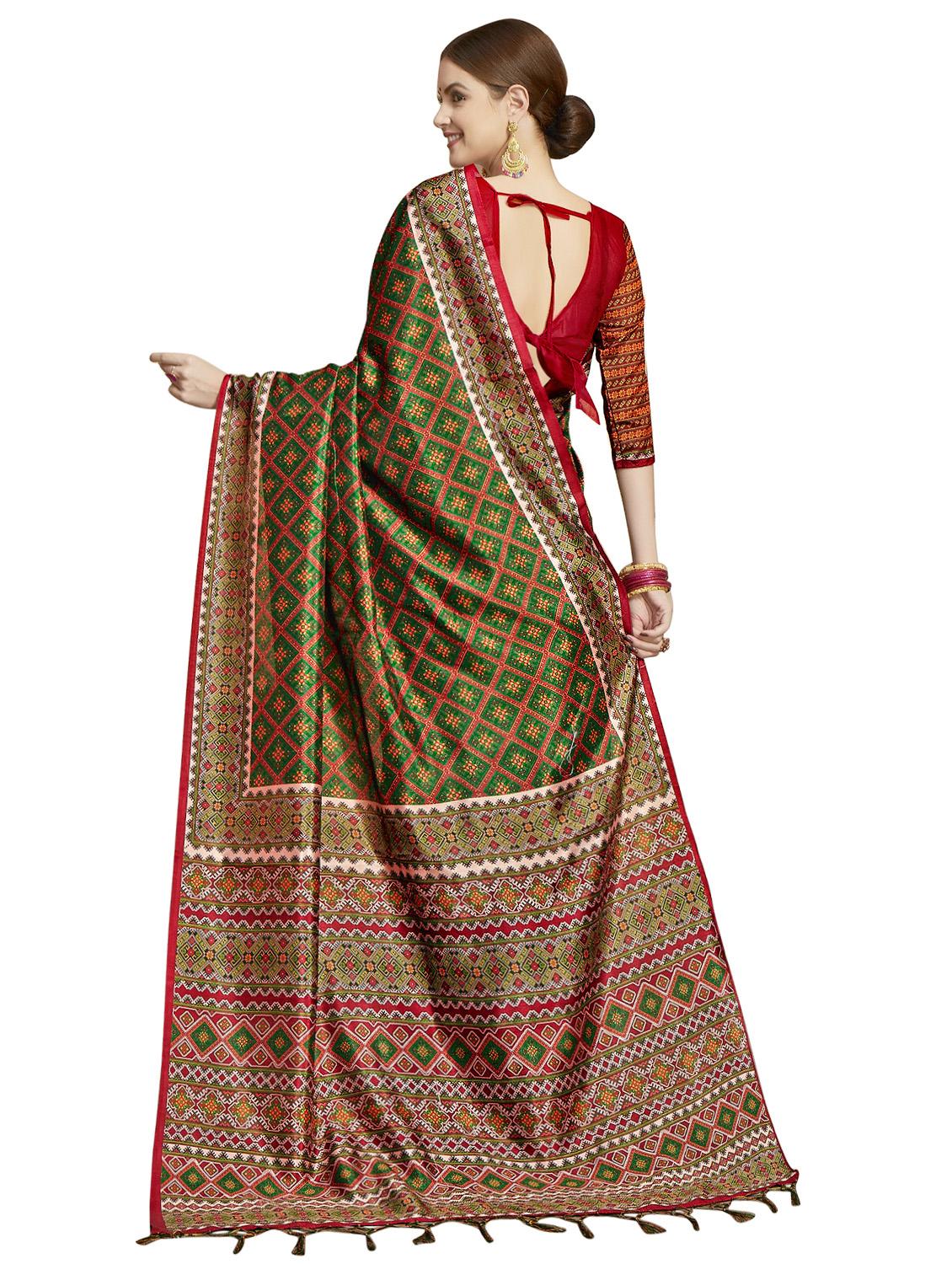 printed patola saree with blouse - 16664040 - Zoom Image - 2