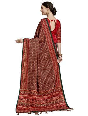 printed patola saree with blouse - 16664045 - Standard Image - 2