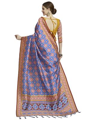 printed patola saree with blouse - 16664046 - Standard Image - 2
