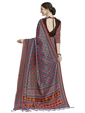 printed patola saree with blouse - 16664053 - Standard Image - 2