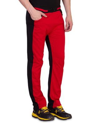 red color block full length track pant - 16664673 - Standard Image - 2