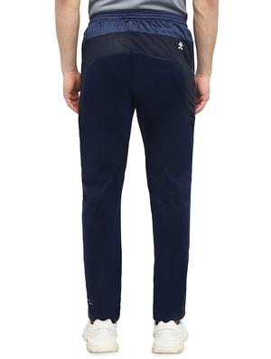 navy blue color block full length track pant - 16665688 - Standard Image - 2