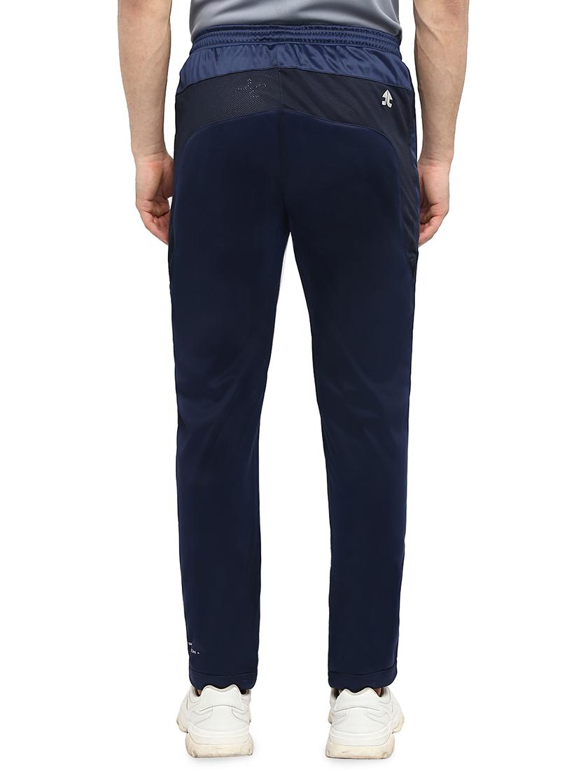 navy blue color block full length track pant - 16665688 - Zoom Image - 2