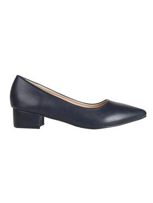 navy slip on pumps - 16665801 - Standard Image - 2