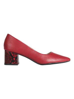 maroon slip on pumps - 16665815 - Standard Image - 2