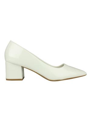 white slip on pumps - 16665819 - Standard Image - 2
