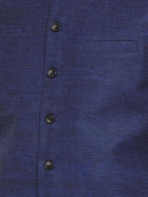 blue solid nehru jacket - 16665949 - Standard Image - 5
