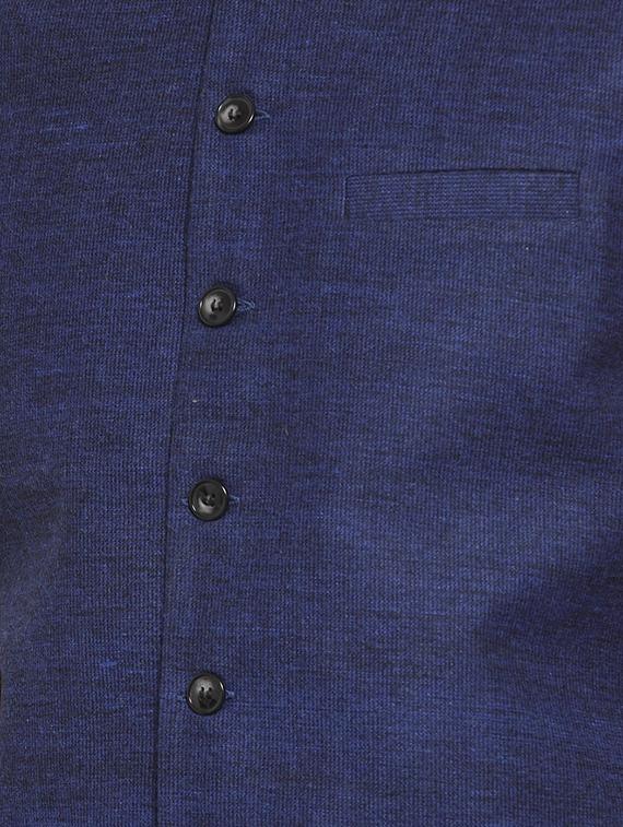 blue solid nehru jacket - 16665949 - Zoom Image - 5