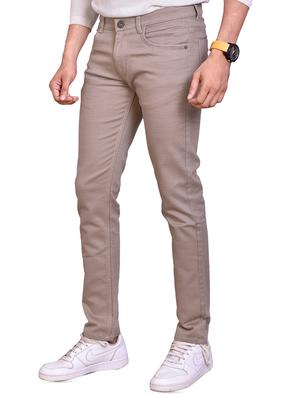 beige plain denim jeans - 16666192 - Standard Image - 2