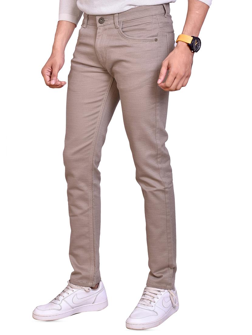 beige plain denim jeans - 16666192 - Zoom Image - 2
