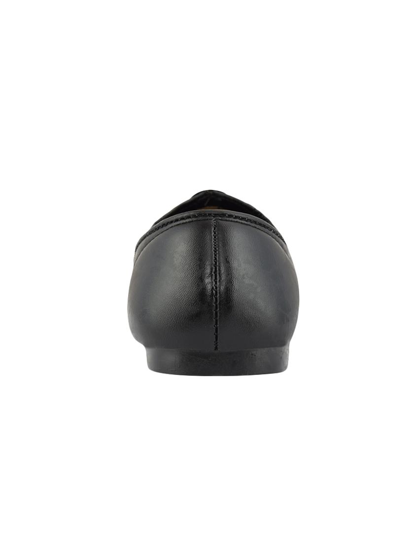 black leatherette slip on jutis - 16666260 - Zoom Image - 2