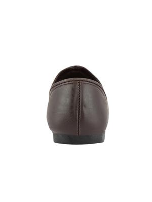brown leatherette slip on jutis - 16666262 - Standard Image - 2