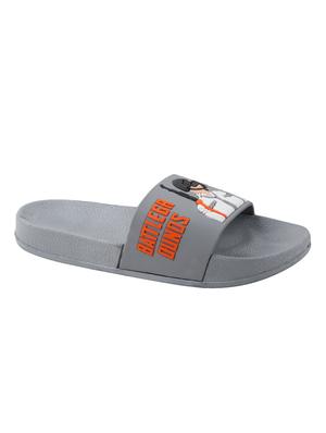 grey synthetic & mesh slip on flip flops - 16666331 - Standard Image - 2