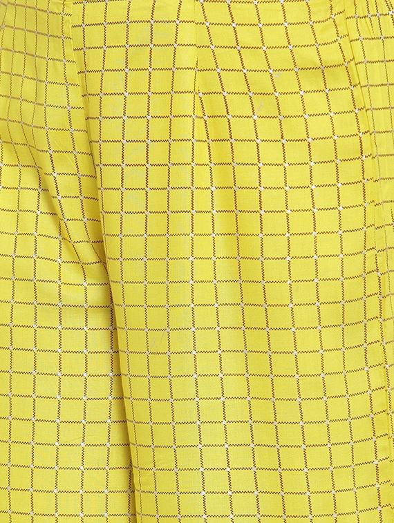 foil print straight kurta palazzo set - 16666422 - Zoom Image - 5