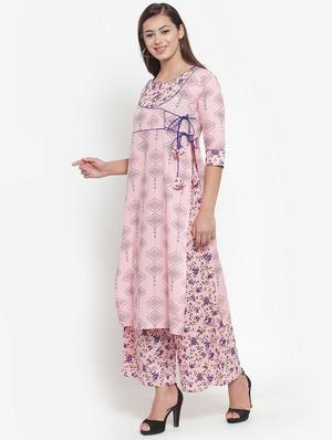 printed kurta palazzo set - 16666432 - Standard Image - 2