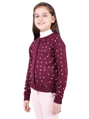 long sleeved star print cardigan - 16666447 - Standard Image - 2