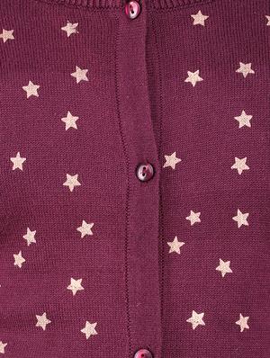 long sleeved star print cardigan - 16666447 - Standard Image - 5
