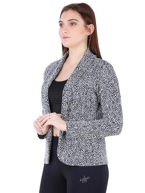 long sleeved abstract blazer - 16666928 - Standard Image - 2