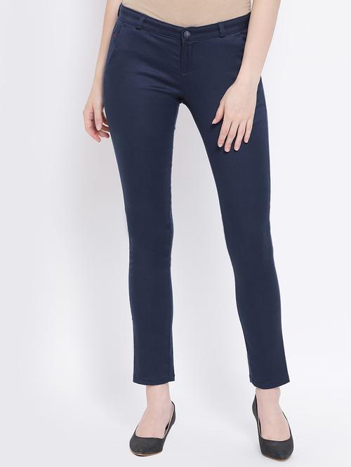 high rise flat front trouser - 16667276 - Standard Image - 1