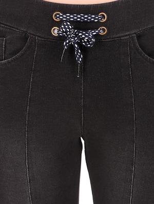 drawstring stone wash jegging - 16667401 - Standard Image - 5