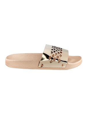 gold slides flip flops - 16667659 - Standard Image - 2