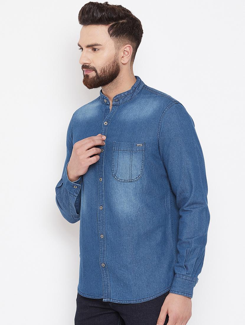 blue faded casual shirt - 16667905 - Zoom Image - 2