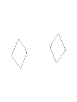 silver metal drop earring - 16668012 - Standard Image - 2