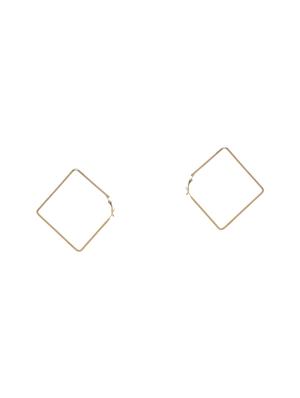 gold metal drop earring - 16668013 - Standard Image - 2