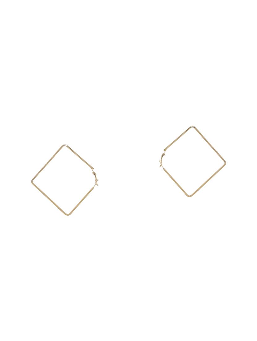 gold metal drop earring - 16668013 - Zoom Image - 2