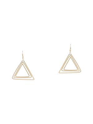 gold metal drop earring - 16668016 - Standard Image - 2
