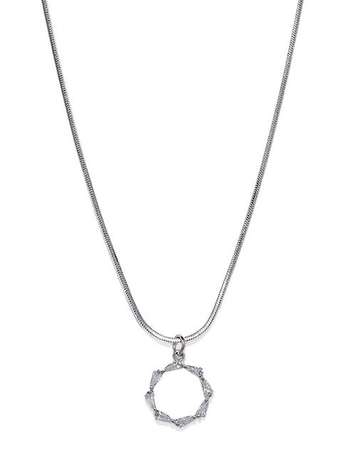 silver tone silver plated chain necklace - 16668151 - Very Small Image - 1