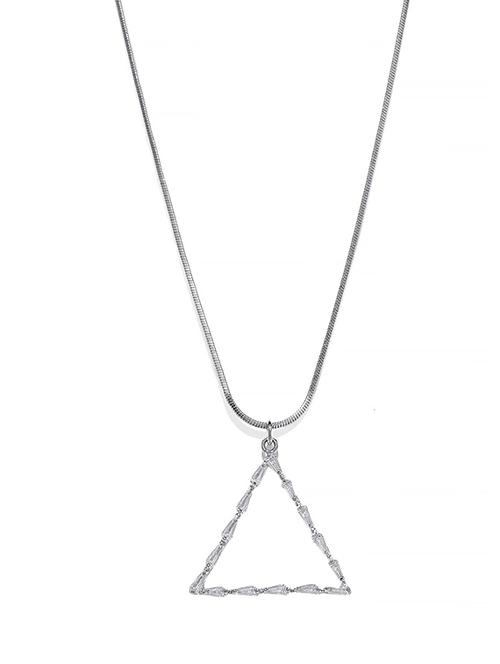 silver tone silver plated chain necklace - 16668153 - Standard Image - 1