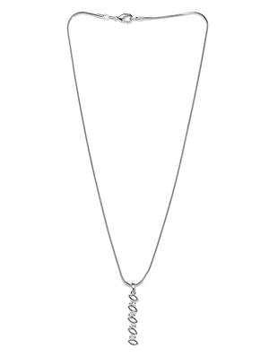silver tone silver plated chain necklace - 16668154 - Standard Image - 2