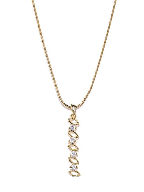gold tone gold plated chain necklace - 16668155 - Standard Image - 1
