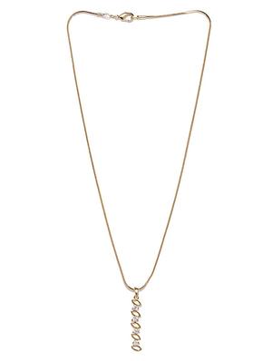 gold tone gold plated chain necklace - 16668155 - Standard Image - 2