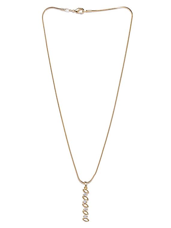 gold tone gold plated chain necklace - 16668155 - Zoom Image - 2