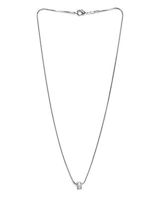 silver tone silver plated chain necklace - 16668157 - Standard Image - 2