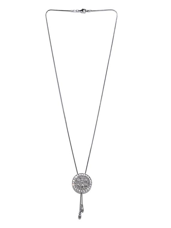 silver tone silver plated chain necklace - 16668160 - Zoom Image - 2