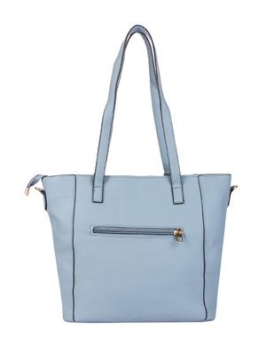 blue leatherette (pu) regular handbag - 16668233 - Standard Image - 2